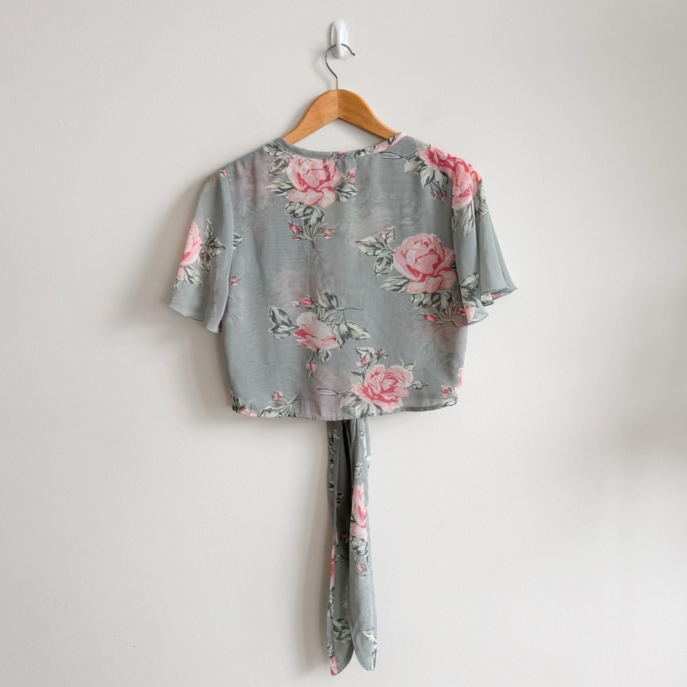 SHOW ME YOUR MUMU • The Tortuga Tie Top in Sweetheart Sage - Picture 6 of 11